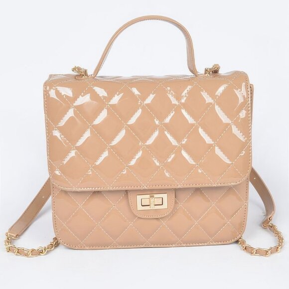 Quilted Enamel Backpack - Picture 8 of 9